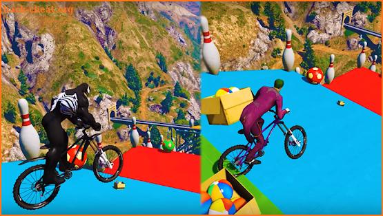 Superhero Bmx Stunt Racing screenshot