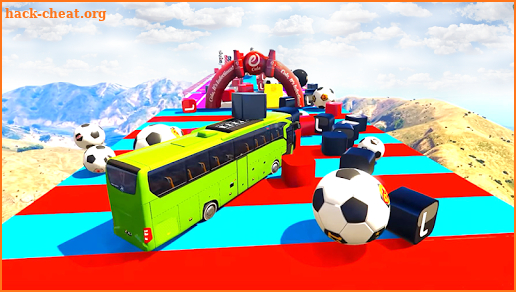 Superhero Bus Stunts: Top Speed Racing Games screenshot