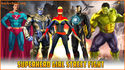 Superhero Captain Girl Street fight screenshot