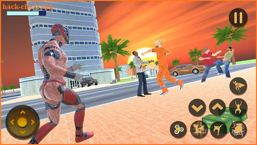 Superhero Captain Robot Flying Newyork City War screenshot