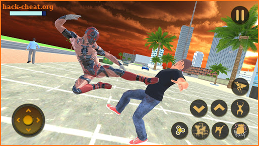 Superhero Captain Robot Flying Newyork City War screenshot