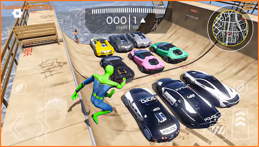 Superhero Car Mega Ramp Jump V screenshot