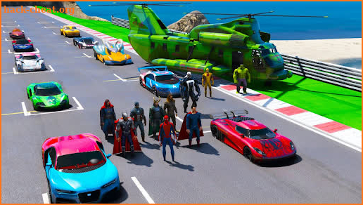 Superhero Car Stunt GT Racing Mega Ramp Games 3D screenshot