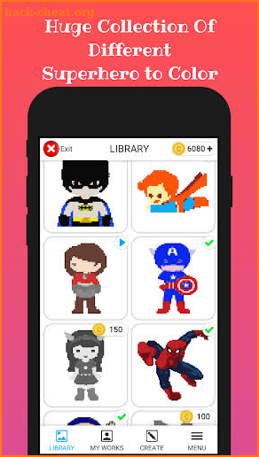 Superhero Color By Number screenshot