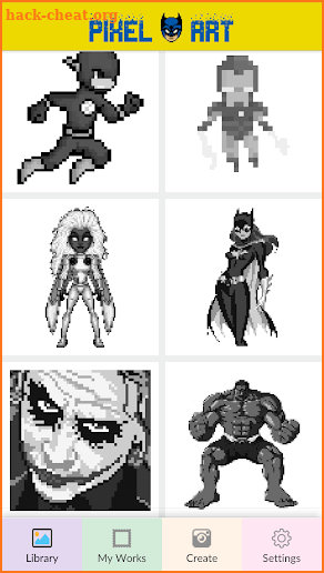 Superhero Color By Number: Pixel Art Superhero screenshot