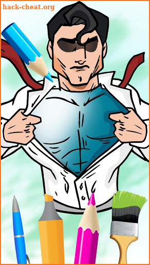 Superhero Coloring - Pixie Painting Book screenshot