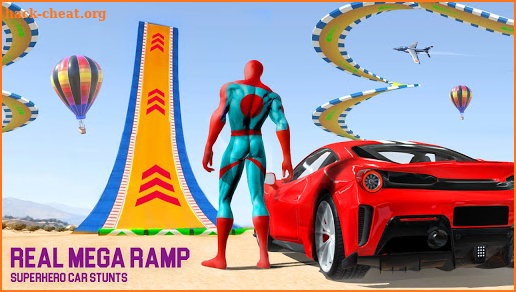 Superhero GT Car Stunt Racing: Mega Ramp Top Games screenshot