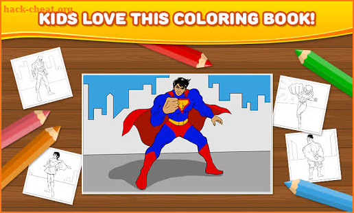 Superhero Kids Coloring Games screenshot