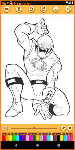 Superhero Rangers Coloring Book screenshot