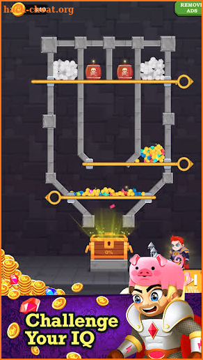 Superhero Rescue Game: Pull the pin puzzle screenshot