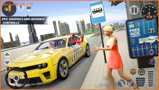 Superhero Taxi Car Driving Simulator - Taxi Games screenshot