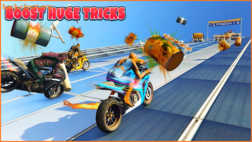 Superhero Tricky Bike Racing screenshot