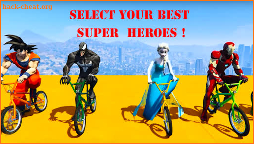 Superheroes Bmx Tricky Racing Games screenshot