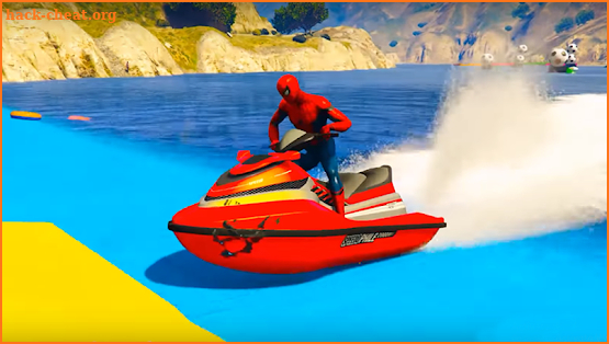 Superheroes Jet Ski Stunts: Top Speed Racing Games screenshot