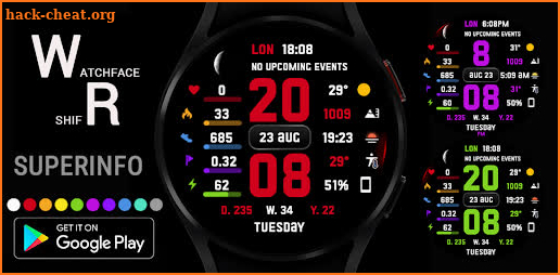 SuperInfo Watch Face Wear OS screenshot