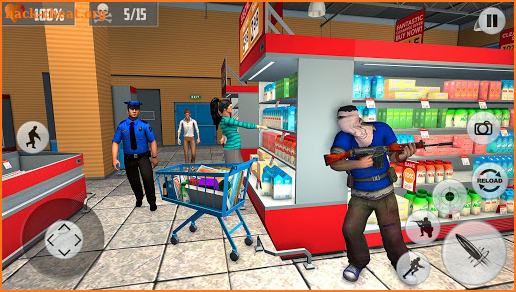 Supermarket Robbery:  City Crime Heist Mission screenshot