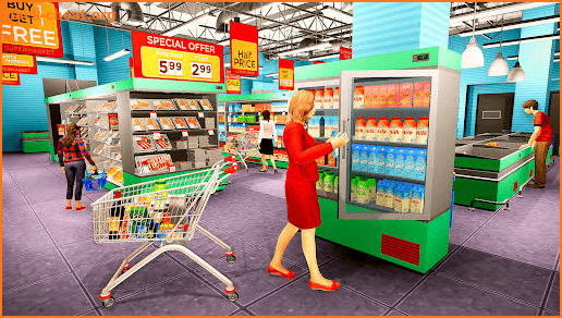 Supermarket Shopping Games - Mall Girl Cashier 3D screenshot