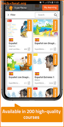 SuperMemo - Effective Language Learning Courses screenshot