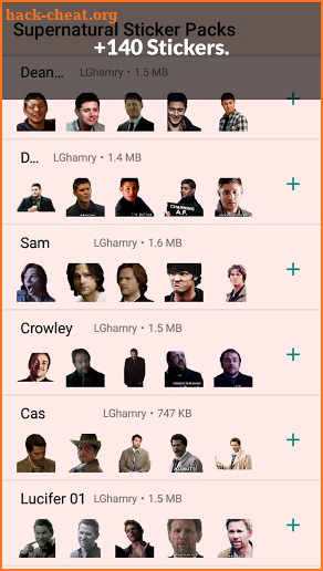 Supernatural Stickers for WhatsApp screenshot