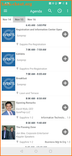 SurePrep Events screenshot