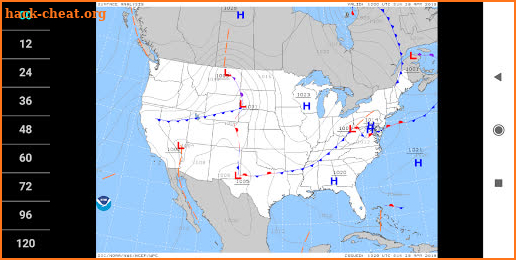 Surface Pressure Charts for Paragliders - USA screenshot