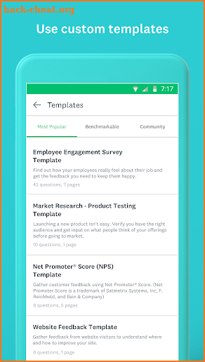 SurveyMonkey screenshot