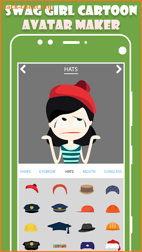 Swag Girl Cartoon Avatar Maker screenshot