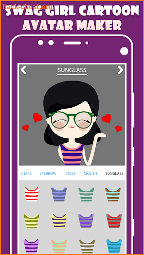 Swag Girl Cartoon Avatar Maker screenshot