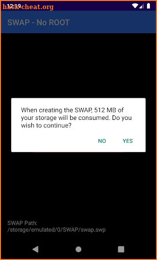 SWAP - No ROOT screenshot