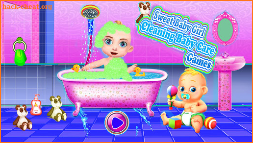 Sweet Baby Girl Cleaning Baby Care Game screenshot