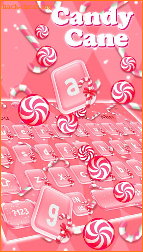 Sweet Candy Cane Keyboard Theme screenshot