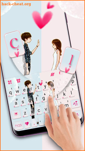 Sweet Couple Love Keyboard Theme screenshot