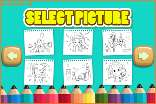 Sweet Girl Salon Coloring - Kids Education screenshot