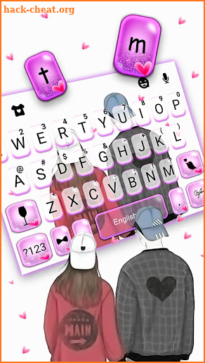 Sweet Love2 Keyboard Theme screenshot