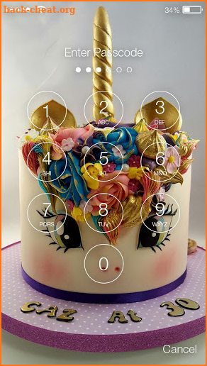 Sweet Unicorn Cake Screen Lock screenshot