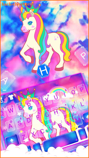 Sweet Unicorn Princess Keyboard Theme screenshot