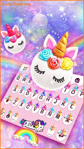 Sweeties Unicorn Flower Keyboard screenshot