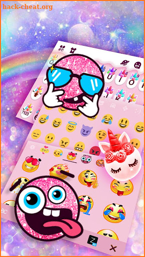 Sweeties Unicorn Flower Keyboard screenshot