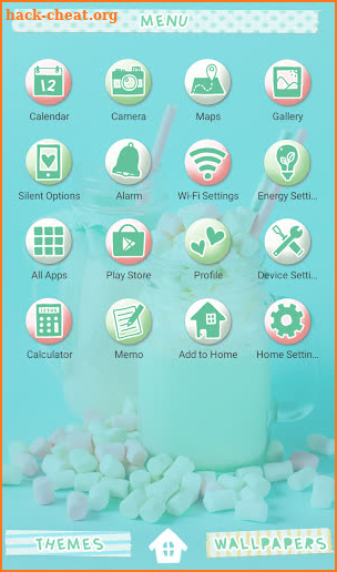 Sweets Wallpaper Mint Milkshake Theme screenshot