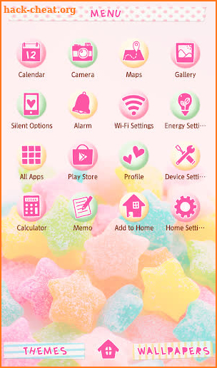 Sweets Wallpaper Star Candies Theme screenshot