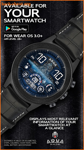 SWF Aqua Digital Watch Face screenshot