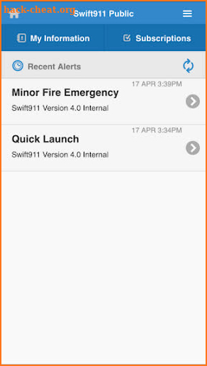 Swift911 Public screenshot