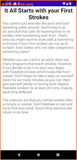 Swimming Guide screenshot