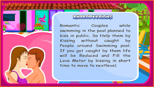 Swimming pool kissing - Lovers kissing game screenshot