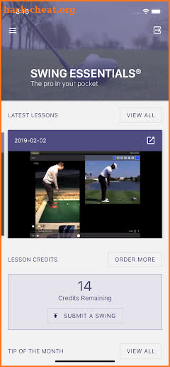 Swing Essentials Golf App screenshot