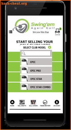 Swing'em Golf Trade In App To Sell Clubs and More screenshot