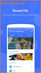 Swirl File Manager - Category, Transfer, Explorer screenshot