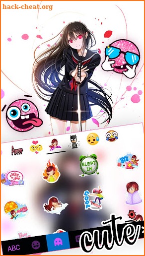 Sword Fight Girl Keyboard Theme screenshot