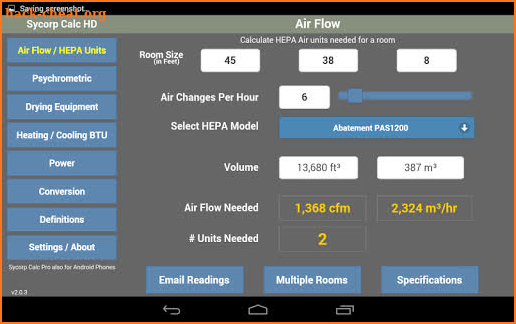 Sycorp Calc HD for Tablets screenshot