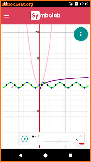 Symbolab Graphing Calculator screenshot